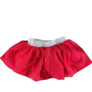 ⭐️5/$25 Baby Cat & Jack Red Sequin Tutu; Size 3-6 months